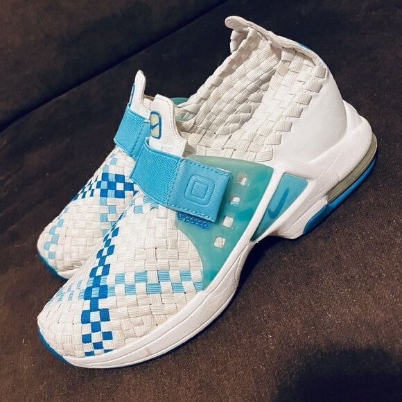 Vintage Nike Air Max Sphere Woven Women's White Blue 302260 Running Shoes - Picture 10 of 14